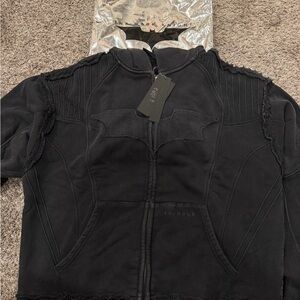 YoungLA Black Batman Hoodie Zip Up
